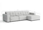 Modulare Ecksofa L-form Rechts Bergi 284x166x70 cm Creme