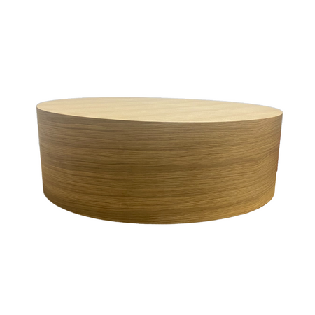 Couchtisch Napoli rund – Wohnzimmertisch mit Eichenfurnier, modernes Design in Naturholz-Optik, minimalistischer Stil