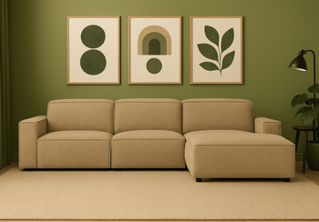 Ecksofa L-form, 3-Sitzer 284x102x70cm Lucas