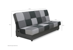 Sofa mit Schlaffunktion, Bettcouch, Schlafsofa mit Bettkasten Quadrat 190x58x98 cm