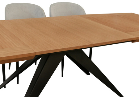 Ausziehbarer Tisch auf Metallgestell 100 x 180–280 cm Modell T56