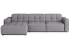 Modulare Ecksofa L-form Rechts Bergi 284x166x70 cm Creme