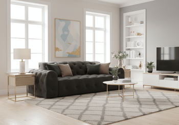 4-Sitzer-Sofa mit eleganter Steppung CANDY 255 × 107 cm