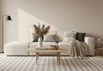 Sofa mit Hocker, 3-Sitzer 262x102x70 cm