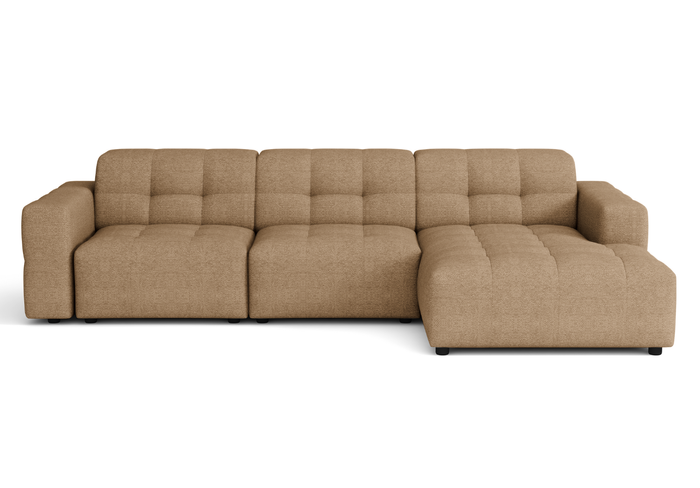 Modulare Ecksofa L-form Rechts Bergi 284x166x70 cm Creme
