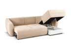Ecksofa mit Schlaffunktion und Bettkasten, L-form 255x165x91 cm Lola