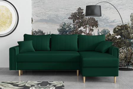 Ecksofa mit Schlaffunktion und Bettkasten, Sofa L-form Rechts, 235x144x80 Solo