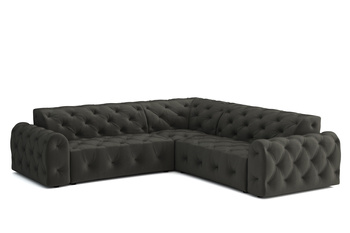 Ecksofa 254x254x80 cm Stil Chesterfield Candi