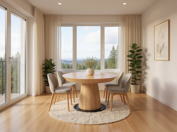 Runde Tisch, Holztisch, Esstisch, Klapptisch 130-230 cm T-73