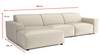 Ecksofa L-form, 3-Sitzer 284x102x70cm Lucas