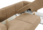 Ecksofa mit Schlaffunktion und Bettkasten, L-form 255x165x91 cm Lola