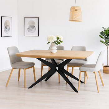 Ausziehbarer Eichentisch 110 cm x 200–300 cm, Modell T78