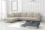 Ecksofa L-form Links aus Samtstoff 296x213x85 cm Morris