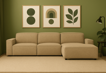 Ecksofa L-form, 3-Sitzer 284x102x70cm Lucas