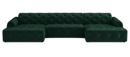  Luxus Ecksofa mit gesteppter Polsterung U-form 390x170x80 cm Candi