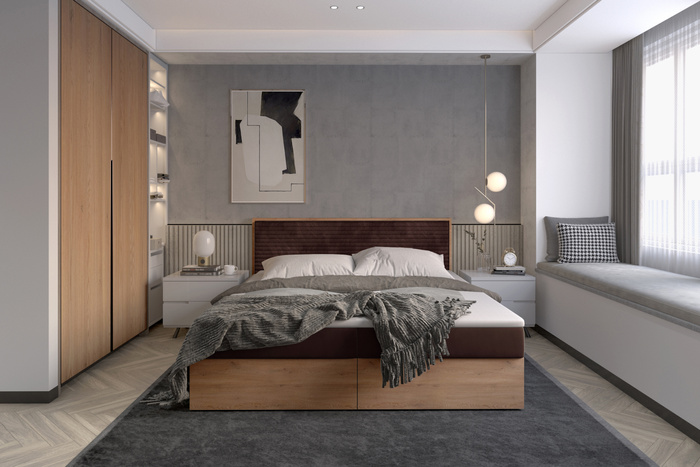 Polsterbett Doppelbett 140x200 mit Bettkasten und Komfort Matratze H3 – Modernes Boxspringbett Bettgestell LIVANO mit Stauraum für Schlafzimmer