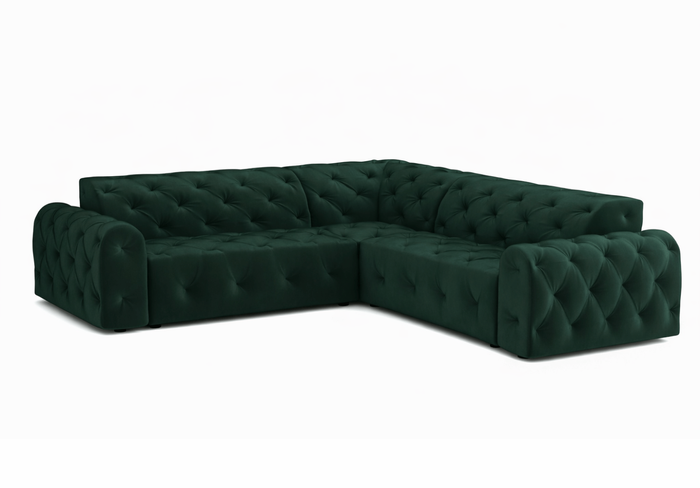 Ecksofa 254x254x80 cm Stil Chesterfield Candi