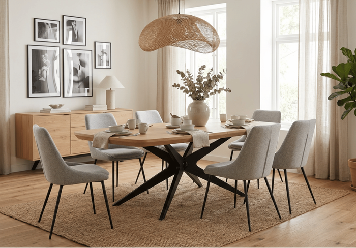 Ausziehbarer Eichentisch 110 cm x 200–300 cm, Modell T78