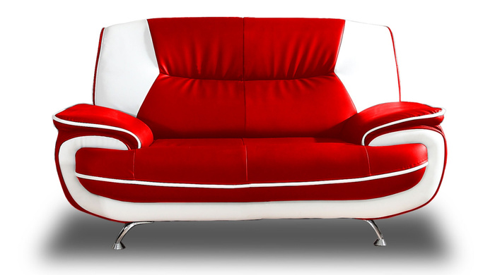 Sofa 2-Sitzer Couch Kunstleder Industrieleder 168x87x89 cm Onyx