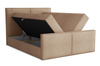 Boxspringbett mit Topper und Bettkasten, Polsterbett, Doppelbett, Bett 160x200 cm Calipso Beige