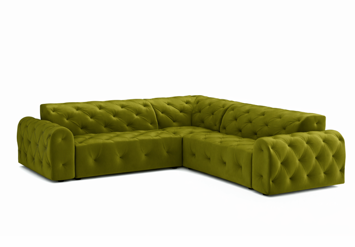 Ecksofa 254x254x80 cm Stil Chesterfield Candi