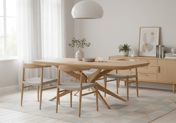 Ausziehbarer Eichentisch 110 cm x 200–300 cm, Modell T78