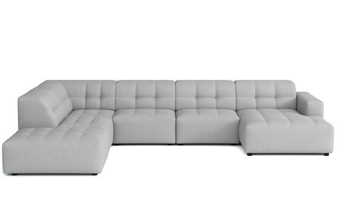 Ecksofa U-form links 364x262x70 cm modular Sofa Bergi
