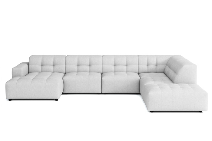 Ecksofa U-form links 364x262x70 cm modular Sofa Bergi