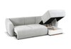 Ecksofa mit Schlaffunktion und Bettkasten, L-form 255x165x91 cm Lola