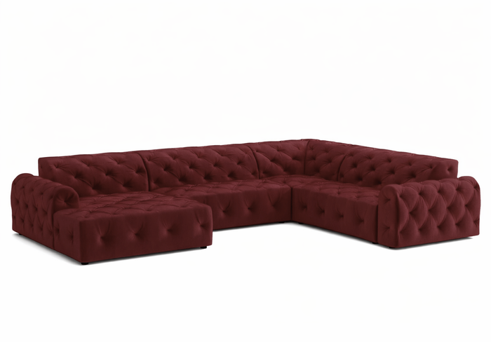 Ecksofa mit eleganter Steppung CANDY 334x254 cm