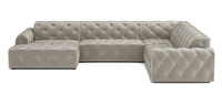 Ecksofa U-form, Stil Chesterfield 334x254x80 cm Candi