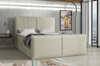 Boxspringbett mit Topper und Bettkasten, Polsterbett, Doppelbett, Bett 160x200 cm Calipso Beige