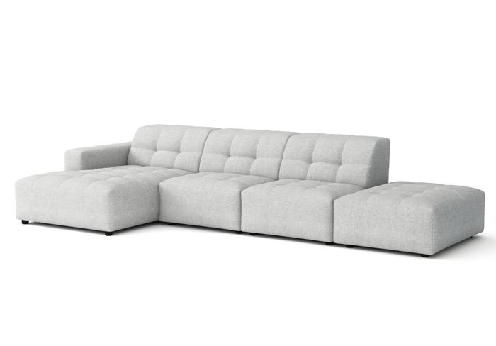 5-Sitzer-Ecksofa mit Ottomane BERGO 341 × 166 cm