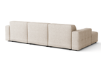 Modulare Ecksofa L-form Rechts Bergi 284x166x70 cm Creme