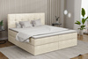 Boxspringbett140x200 mit Bettkasten - Bett mit Matratze und 2 Bettkästen - Schlafzimmerbett mit Topper - Bequemes und Elegantes Doppelbett Holly