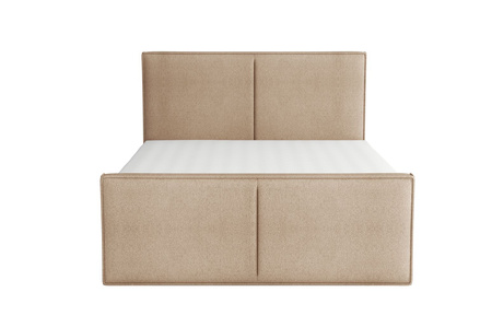 Boxspringbett mit Topper und Bettkasten, Polsterbett, Doppelbett, Bett 140x200 cm Calipso  Grau