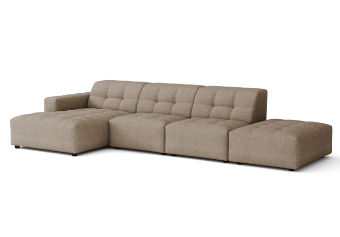 5-Sitzer-Ecksofa mit Ottomane BERGO 341 × 166 cm