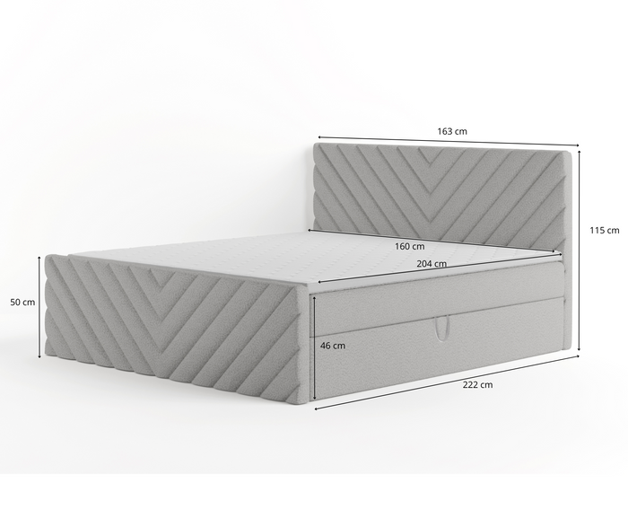 Polsterbett 160x200 cm mit Stauraum – Modernes Designerbett mit Samtbezug & hohem Kopfteil – Grün Schlafzimmermöbel SATURN