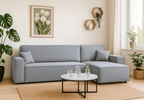 Ecksofa mit Schlaffunktion und Bettkasten L-form 244x142x80 cm Denis 