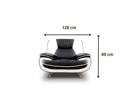 Sofa Set Onyx Set 3-2-1 Couch Set aus Stoff Farbauswahl (braun-weiß)