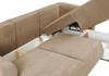 Ecksofa mit Schlaffunktion und Bettkasten, L-form 255x165x91 cm Lola