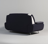 Sofa 2-Sitzer Couch Kunstleder Industrieleder 168x87x89 cm Onyx