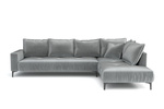 Ecksofa L-form Links aus Samtstoff 296x213x85 cm Morris