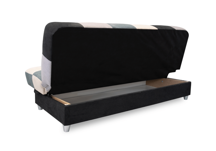 Sofa mit Schlaffunktion, Bettcouch, Schlafsofa mit Bettkasten Quadrat 190x58x98 cm