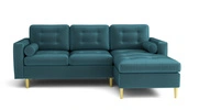 Ecksofa mit Schlaffunktion und Bettkasten, L-form 246x172x101 cm Sevilla