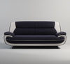 Sofa Set Onyx Set 3-2-1 Couch Set aus Kunstleder Farbauswahl (schwarz-braun)