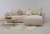 Ecksofa mit Schlaffunktion und Bettkasten, L-form 255x165x91 cm Lola