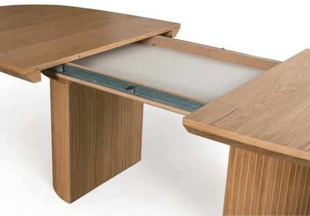 Ovale Tisch, Esstisch Mit Gerillten Beinen T72 200-300 cm