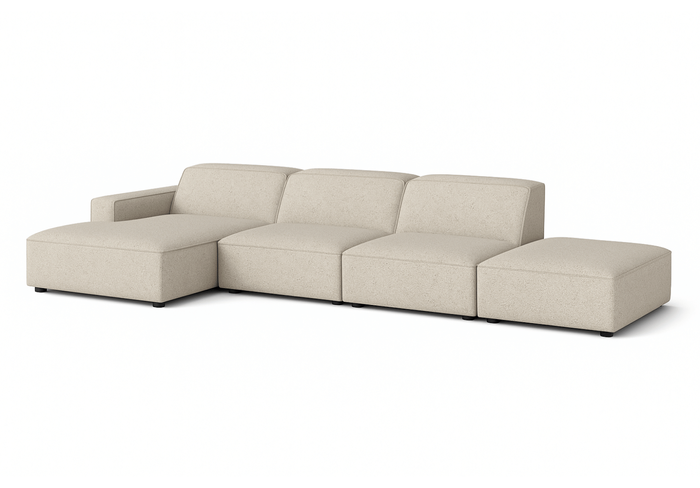 Ecksofa Rechts 4 Teile 341x102x70cm Lucas 