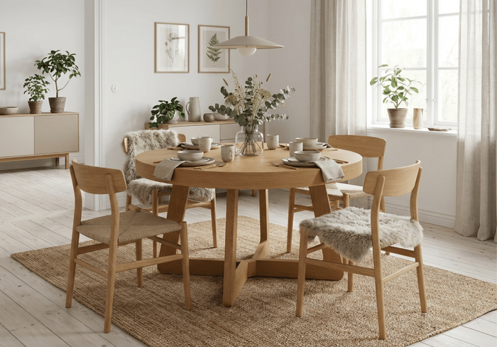 Runder Tisch, Esstisch, Holztisch T40 130-230 cm